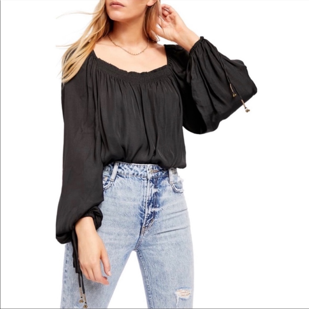 Free People Balloon Sleeve Body Suit